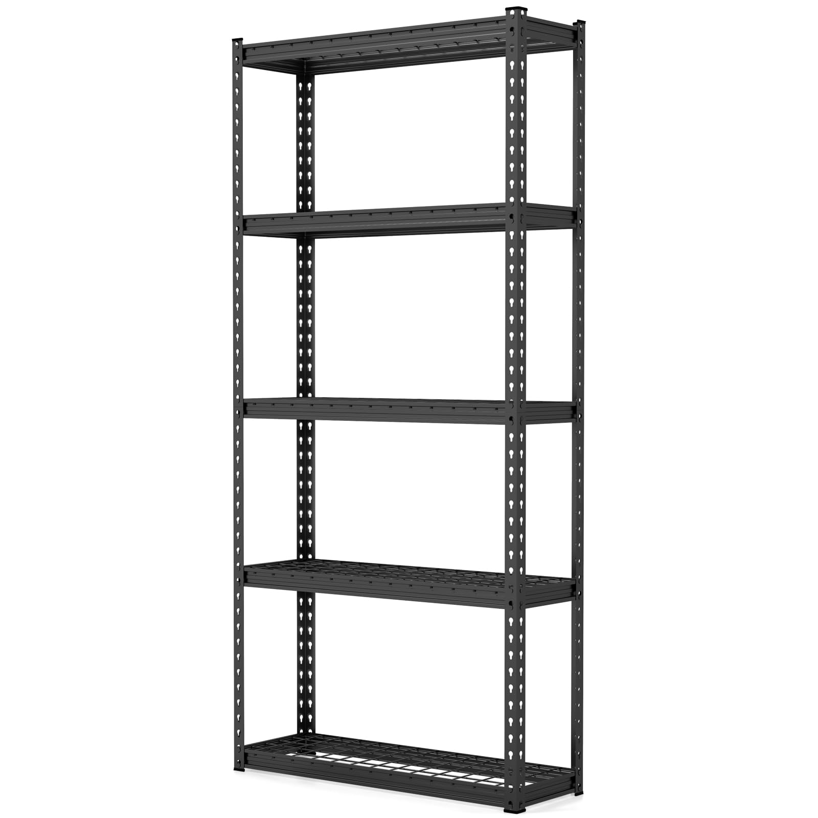 Tangkula Étagères de Rangement de Garage à 5 Niveaux, Unité de Rayonnage en Métal Robuste, 90 x 30 x 183 cm